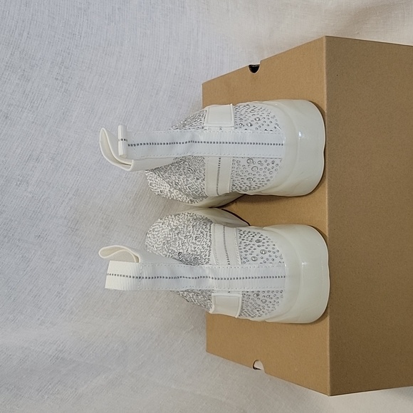 Women's Slippers Knitted Rhinestone Breathable Comfortable High Top Elastic Sock - Picture 4 of 6